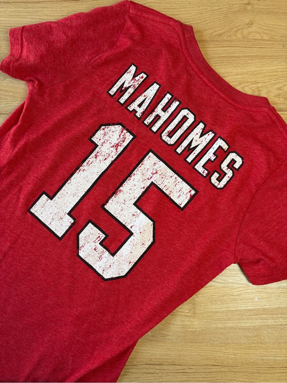 Majestic Red Kansas City Chiefs Mahomes #15 T-Shirt Medium - Picture 3 of 6